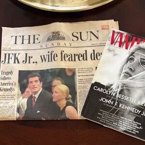 Vanity Fair Magazine Carolyn Bassett Cover plus John f Kennedy plus Sun article
